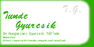 tunde gyurcsik business card